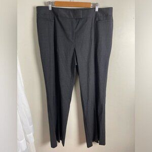 Lafayette 148 Virgin Wool Trouser Pants straight leg grey Women's Size 16 pant